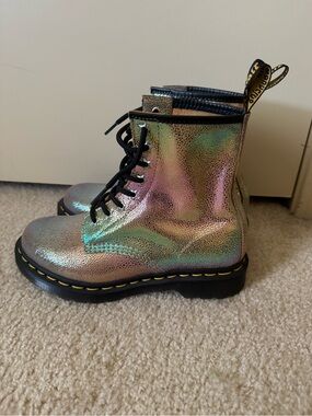 Dr. Martens Gold Iridescent Boots